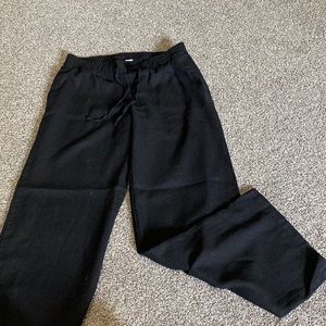 Black linen pants